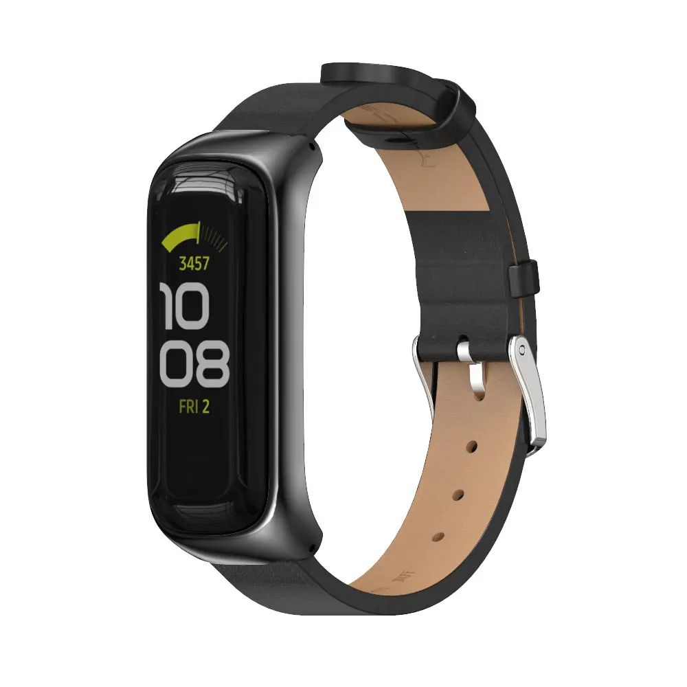 Ремешок кожаный для Samsung Galaxy Fit 2 мягкий силиконовый спортивный сменный Браслет Fit2