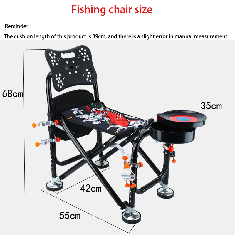 Aluminum alloy folding fishing chair multifunctional stool camping natural hiking | Спорт и развлечения