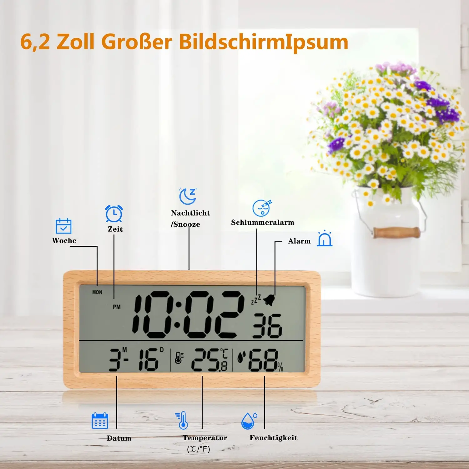 Новый деревянный будильник MICLOCK цифровые светодиодсветодиодный настольные часы