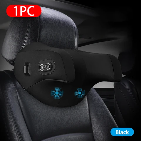Автомобильная Массажная подушка, 3-уровневый массажер для спины и шеи, с USB зарядкой, для подголовника/поясницы, для вождения, снимает боль