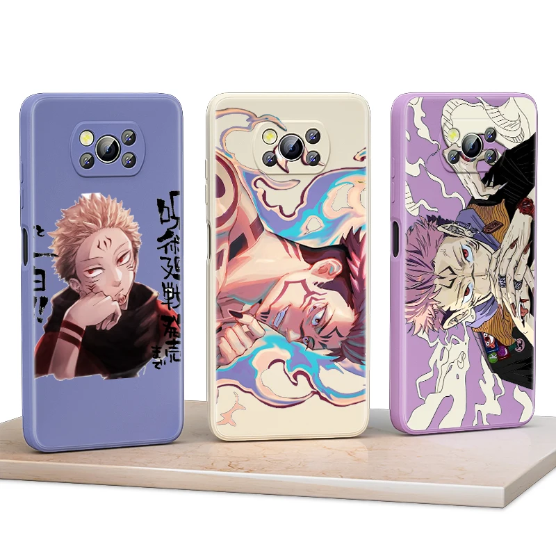 

Anime Jujutsu Kaisen For Xiaomi 6X CC9 E A3 Lite A2 Mix 3 4 Poco X3 NFC X2 M2 C3 M3 Pro F3 GT Liquid Silicone Phone Case