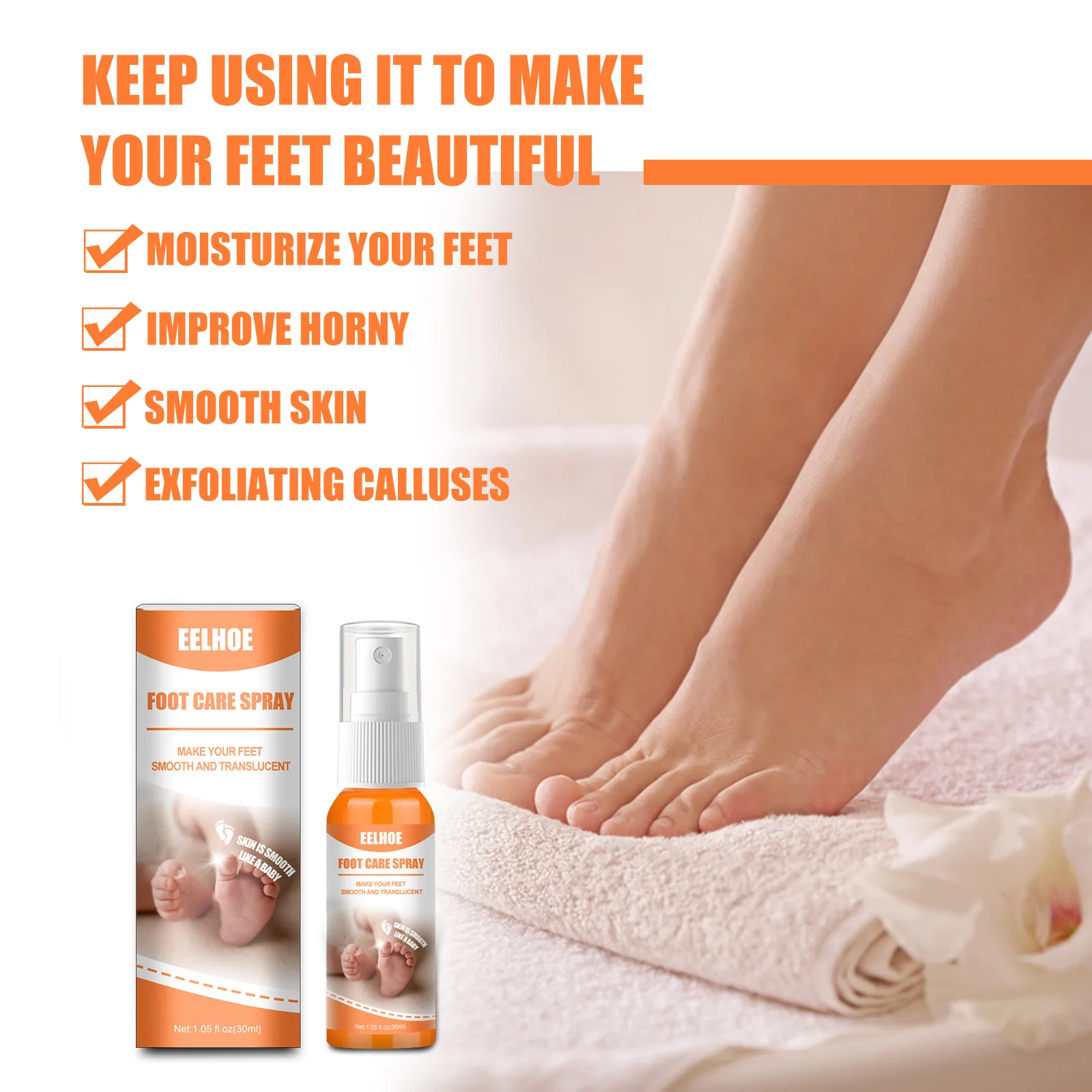 

Foot Care Spray Moisturizes and Repairs Dry Feet In Winter To Prevent Peeling and Exfoliating Chinese Medicine Safe and Green