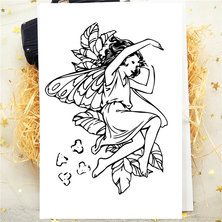 Прозрачный силиконовый штамп с изображением венка эльфа 9*6 шт. |