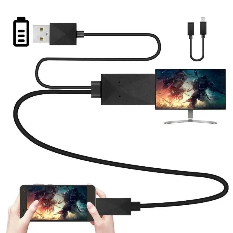1 8 м Micro USB MHL к HDMI совместимый кабель 5 Pin 11 HD TV Android адаптер 1080P OTG конвертер для Huawei