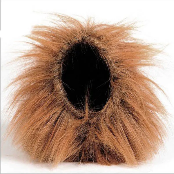Pet cosplay Wig Хэллоуин Лев грива кошка собака костюм зимний шейный платок рукав бант товары для домашних питомцев, игрушка для собак и кошек одежда