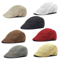fashionable cotton mesh beret men and women retro cap spring and summer breathable outdoor sun hat old man hat