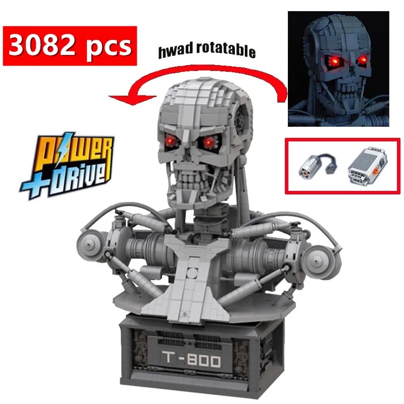 Новый мс Терминатор T 800 бюст MOC 20570 подходит Lepinings высокотехнологичные робот