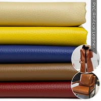 100140cm litchi pattern pu leather fabric for sewing sofa cushion car upholstery diy 0 7mm thick artificial pvc leather