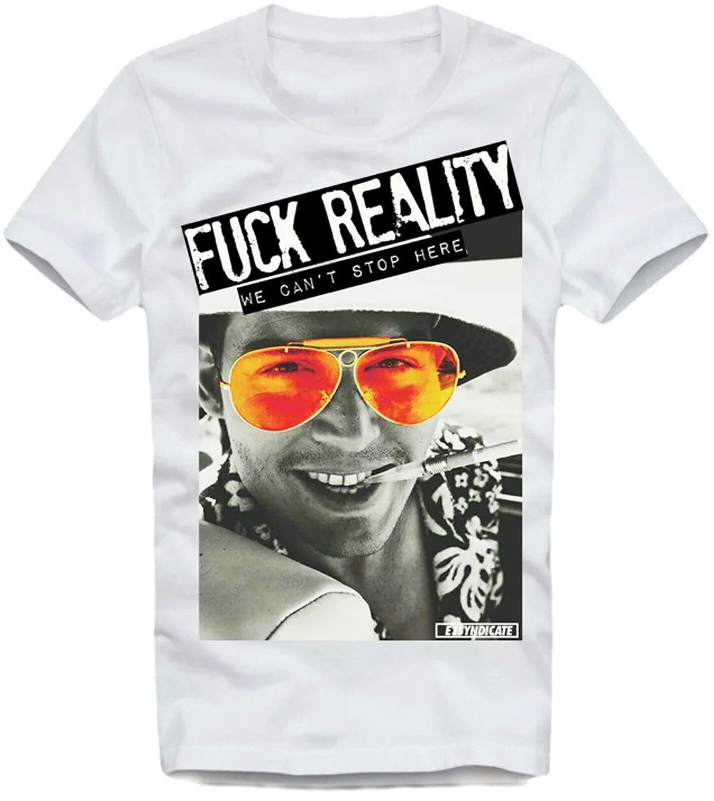 E1Syndicate футболка Fear And Loathing в Лас-Вегасе Fck Reality летучая мышь страна 3325 футболка