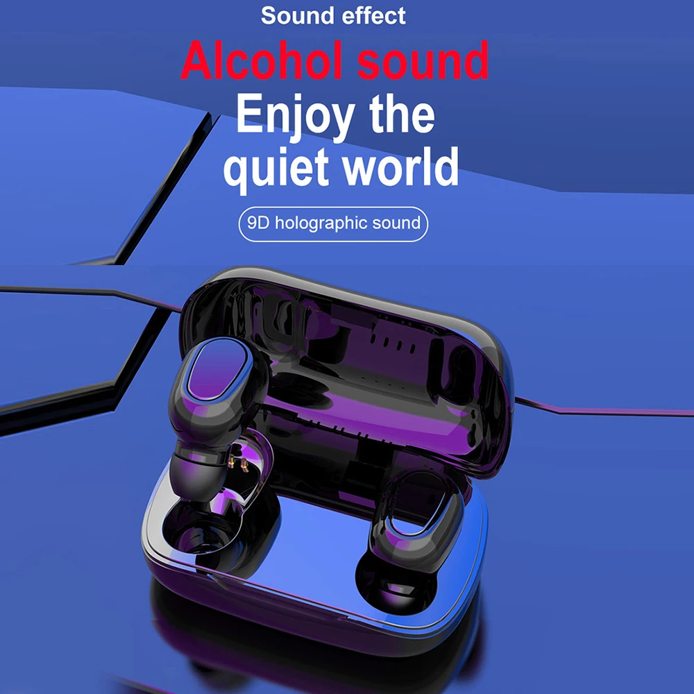

L21 TWS Wireless Earphones Bluetooth 5.0 Headphones Mini Stereo Earbuds Dual Call Sport Headset Bass Sound With Mic For Phone