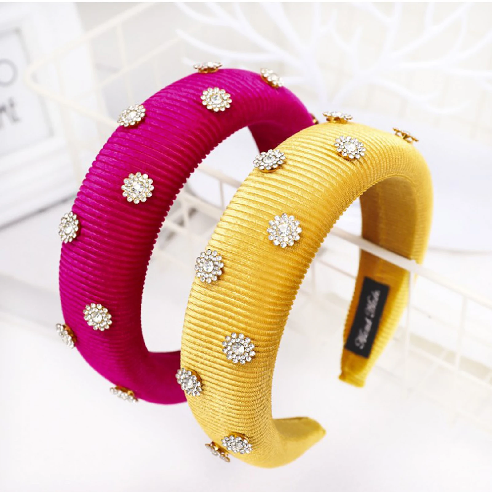 Новинка модная теплая повязка на голову блестящая полосатая толстая губка