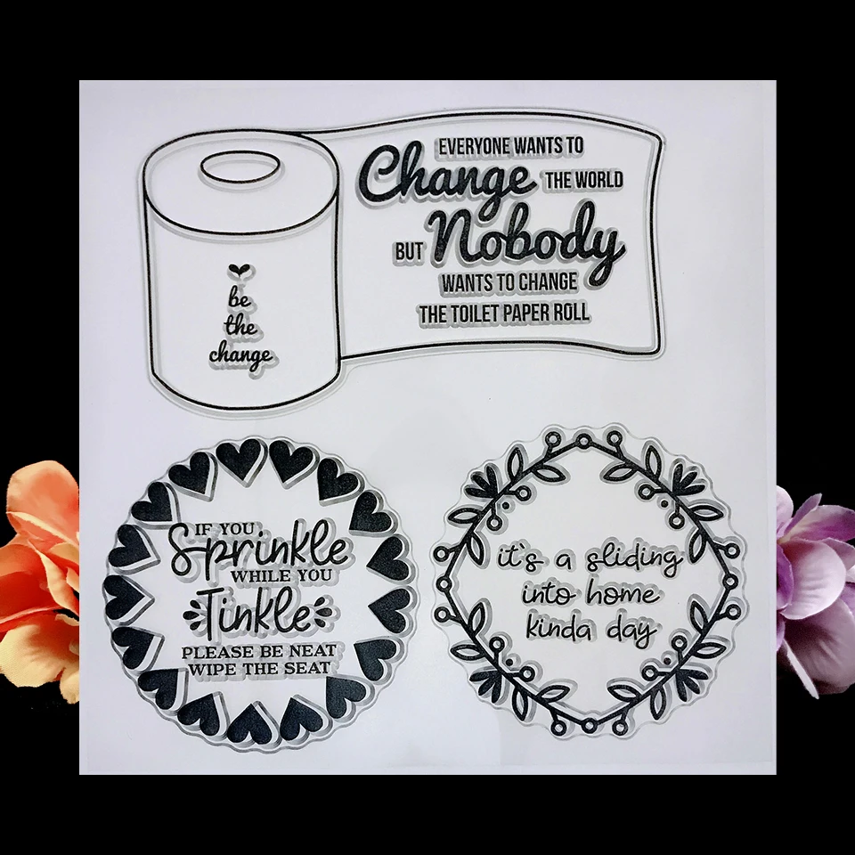 

Рулон Туалетной Бумага новый прозрачный силиконовый штампы для DIY Скрапбукинг/настроения штамп фото декоративная открытка для альбома для ...