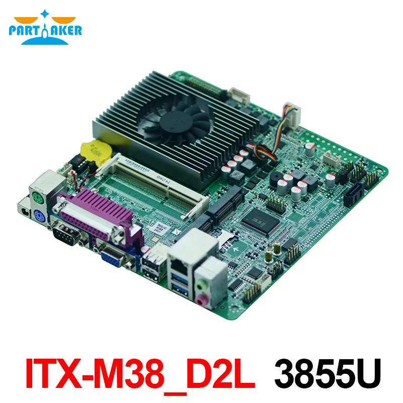 Mini ITX материнская плата Intel 3855U 1,6 ГГц mini PCIE 3g 4G LVDS 4K DDR3L материнская плата