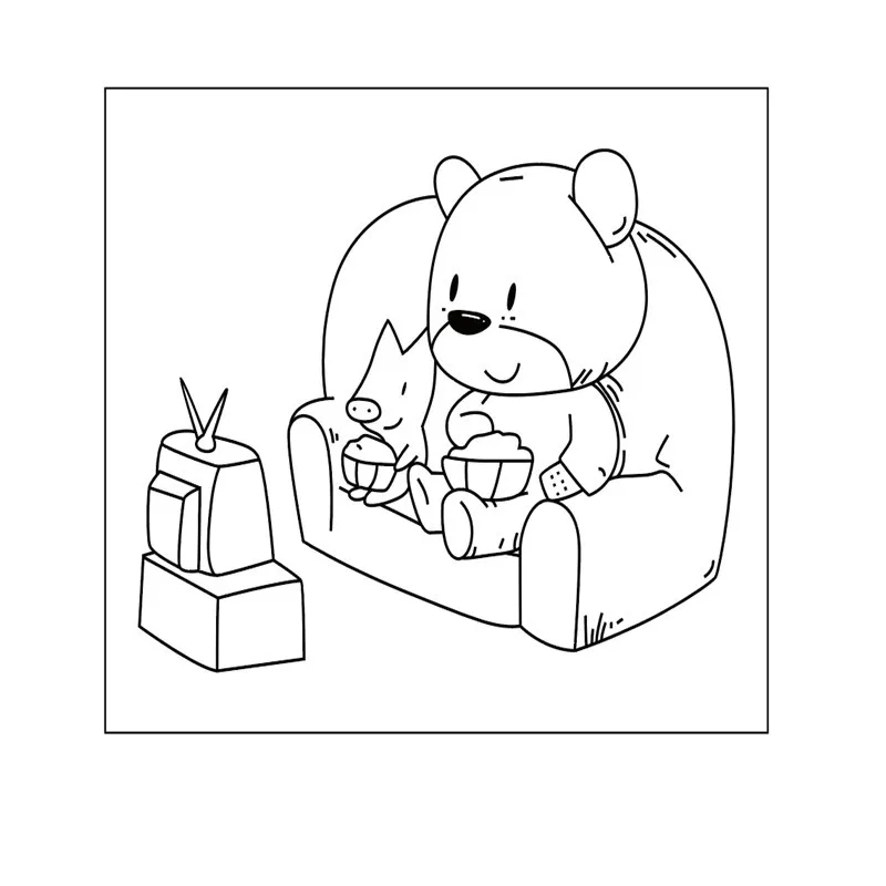 Прозрачный силиконовый штамп с милым медведем/печать для скрапбукинга своими