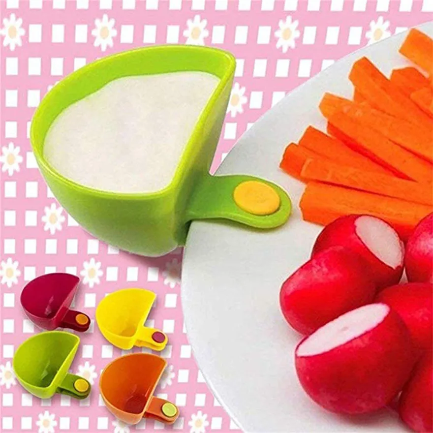 

1PCS Assorted Seasoning Sugar Salad Tomato paste Sauce Dishes Kitchen Clip Bowl Dip Small Clip Seasoning Dish