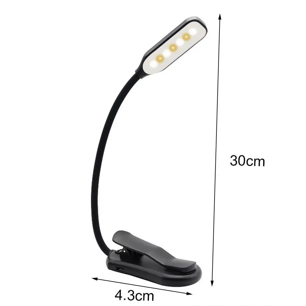 

Rechargeable Book Light LED Reading Light WithWarm Cool White Daylight Flexible Easy Clip Night Reading Lamp In Bed