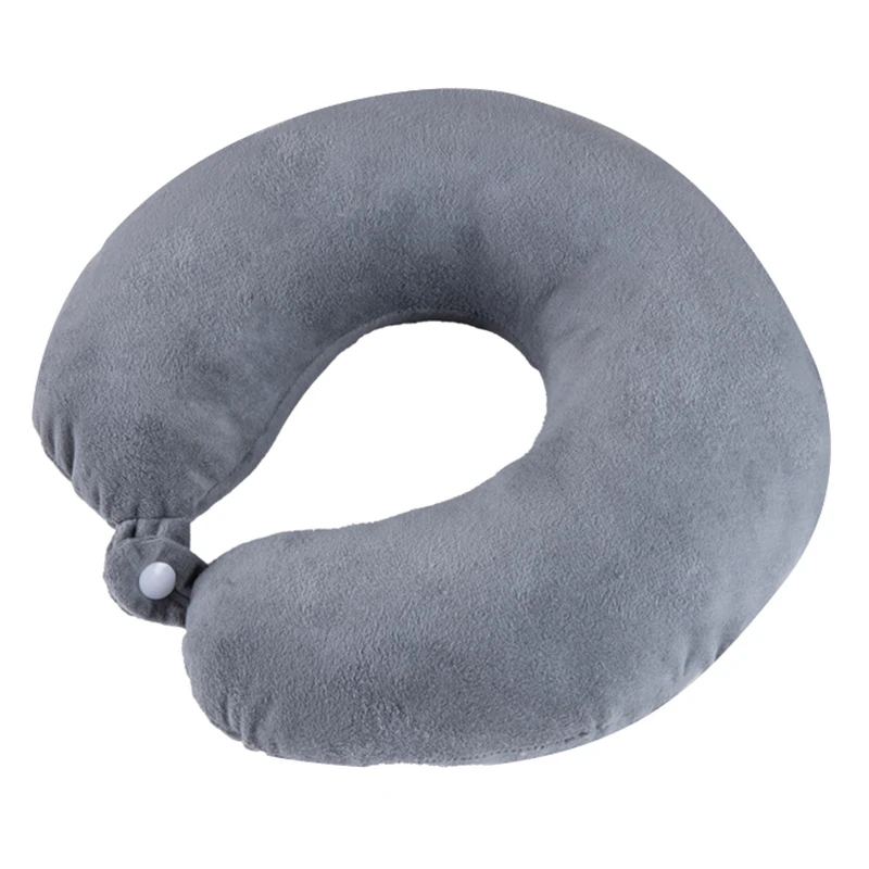 MISSJIAN Breathable Comfortable Neck Pillow Velour Soft U Shaped Pillow,Neck Support Cushion,Suitable for Head and Neck Support images - 6