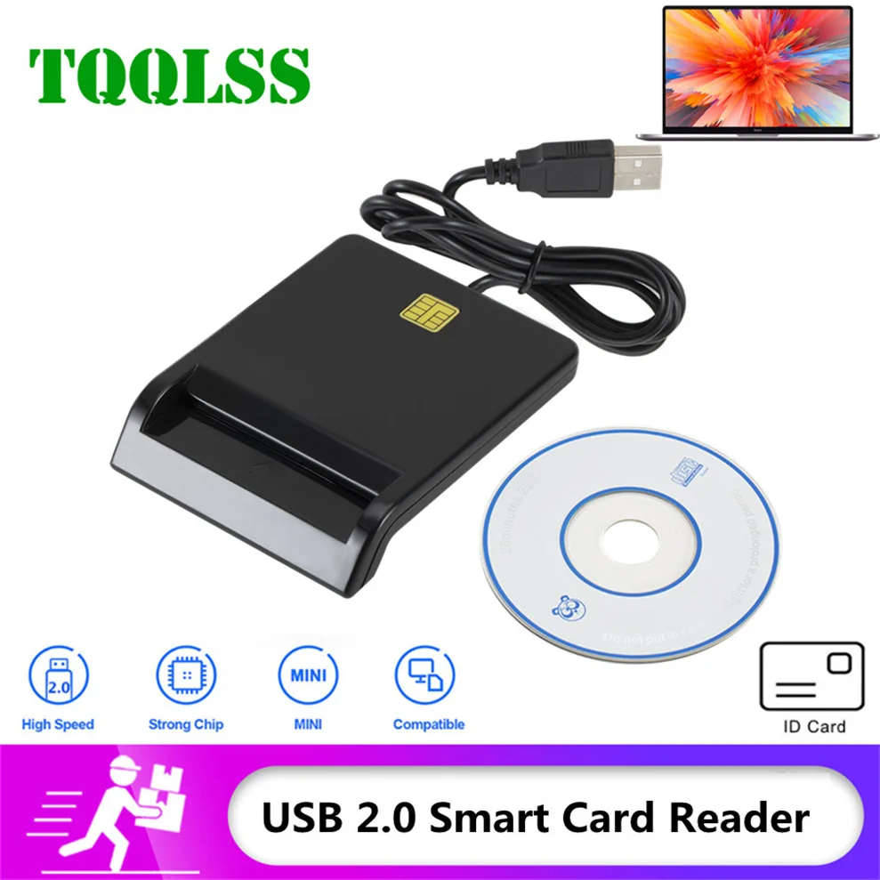Считыватель смарт карт для банковских IC/ID USB разъем SIM карты Windows 7 8 10 Linux