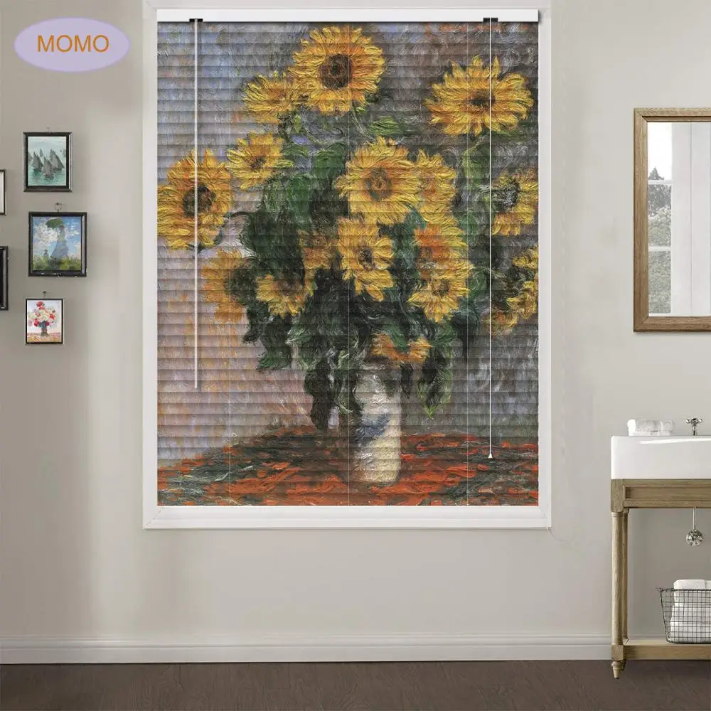  MOMO жалюзи на окна изготовленные по заказу зебры подсолнечника