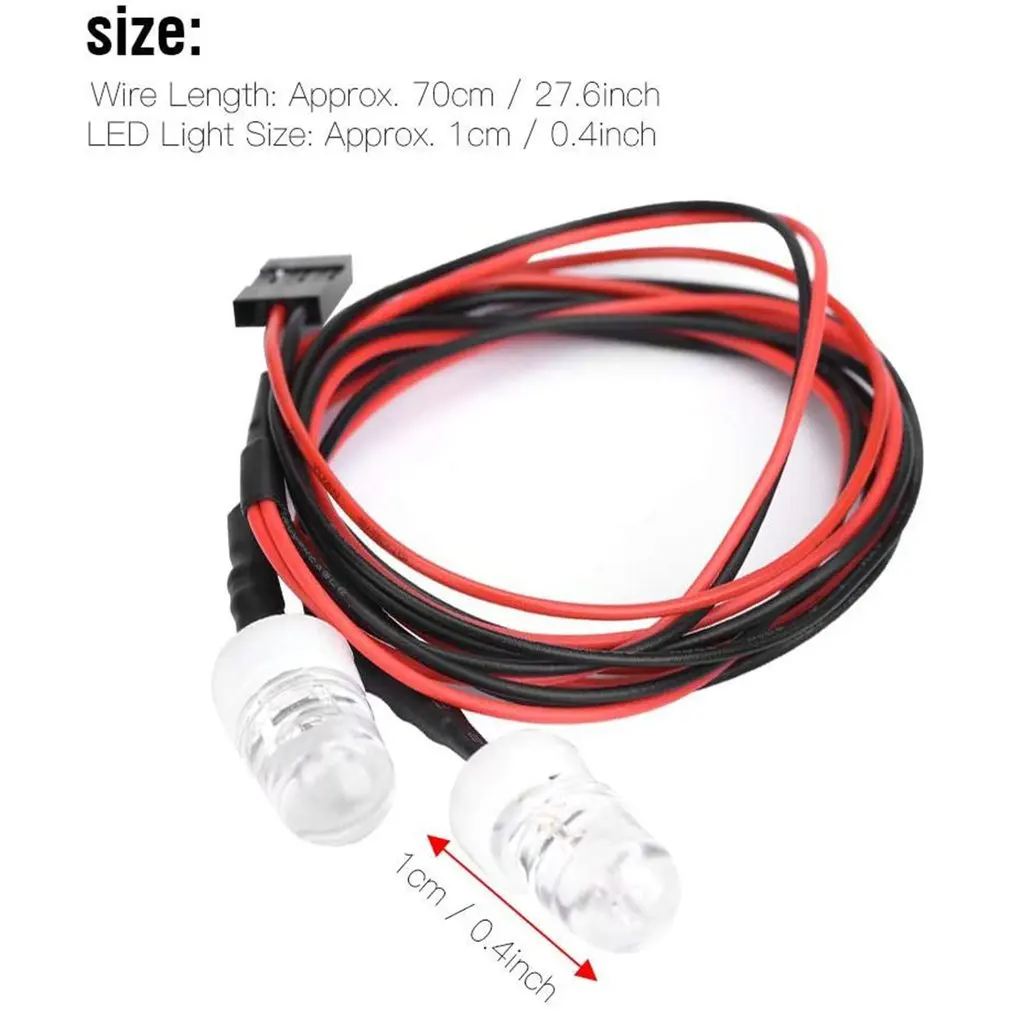 

Two Pairs Universal High-quality LED Simulation Light Model Car Accessories For Oil-powered Electric Model Cars