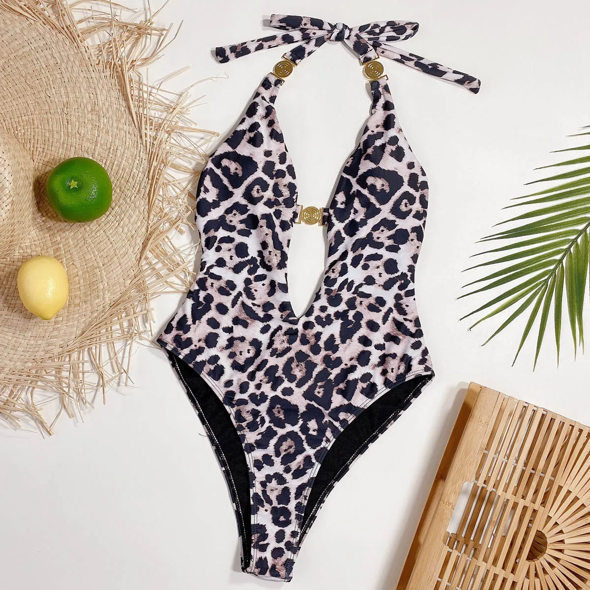 Swimsuit Cover Up Leopard Women Swimwear One Piece Swimsuit Sexy Monokini Backless Bathing Suit Push Up Swimming Suits Swimsuit