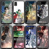 attack on titan japan anime phone case for redmi 4x 5 5plus 6 6a note 4 5 6 6pro 7 xiaomi 6 8se mix2s note 3 tempered glass
