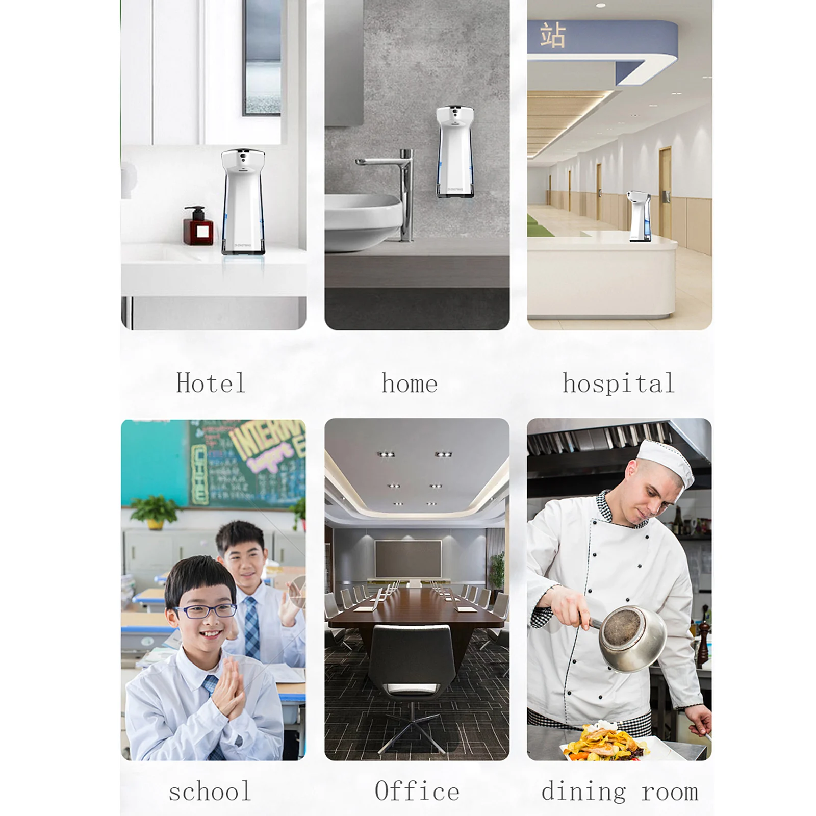 

Measurement Disinfection Integrated Thermometer Soap Dispenser Non-Contacting Intelligent Induction ABS Temperature Measurement