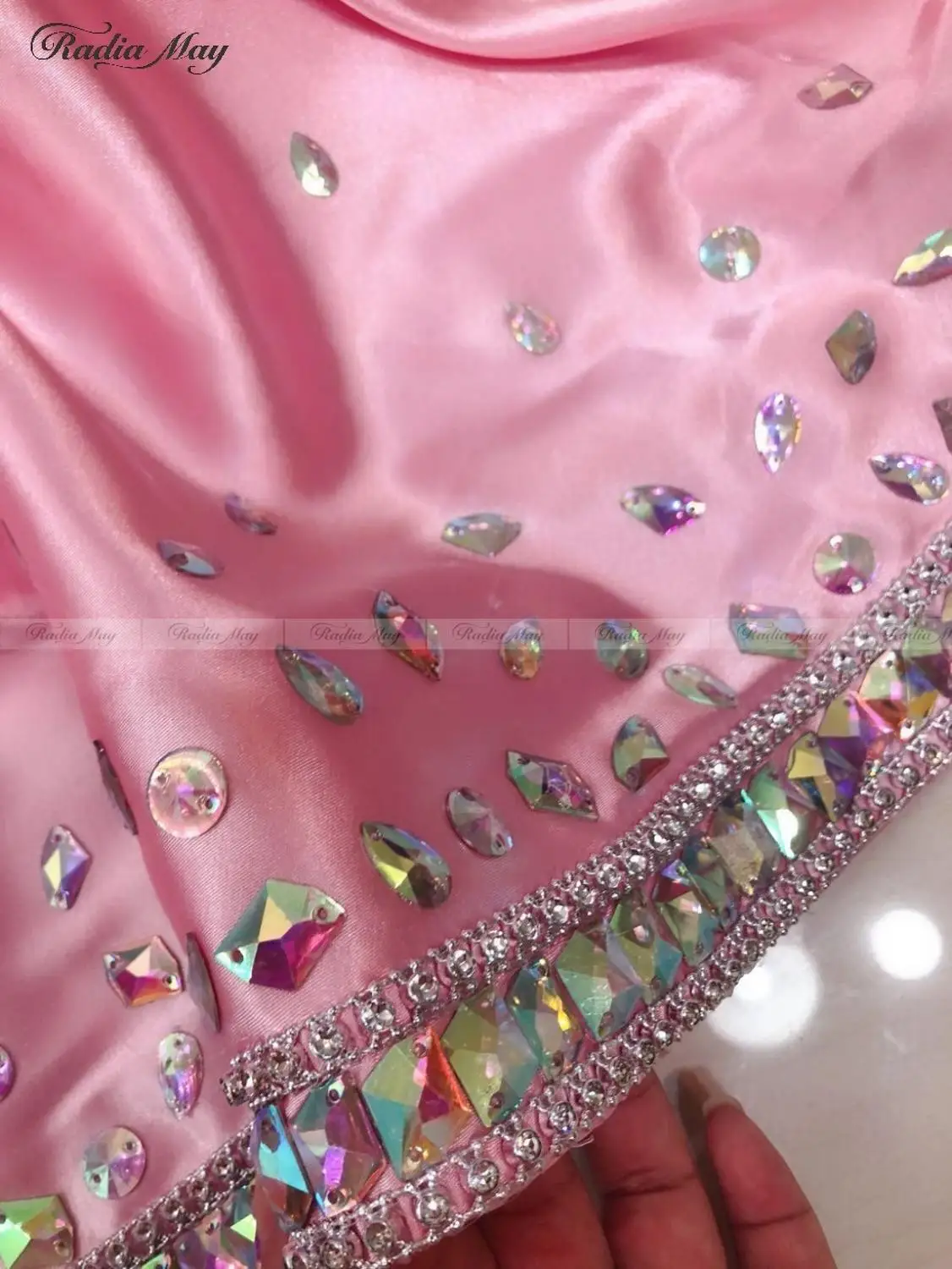 Роскошные Стразы Кристальные белые платья русалки для выпускного вечера с