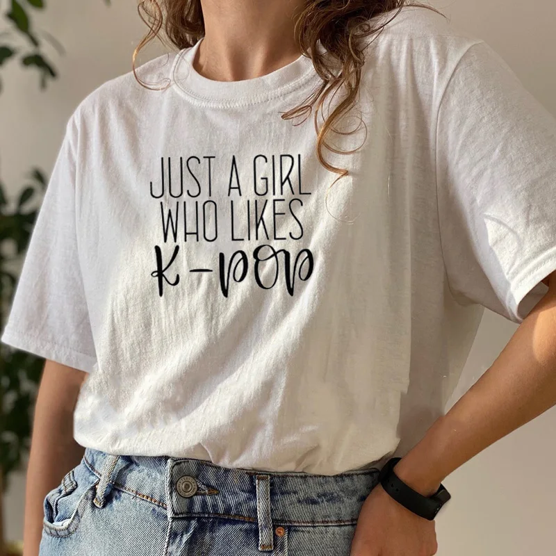 

Модные футболки в Корейском стиле для девушек, которая любит K-pop, женские винтажные футболки в стиле Kpop дважды, хлопковые футболки в стиле ун...