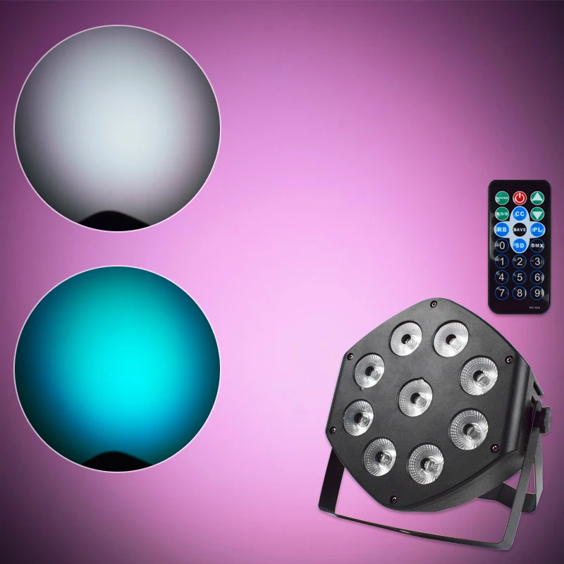 

YSH LED DMX512 стробоскоп 9 номинальных ламп, RGBW, дискотека, управление звуком, сценический проектор, подходит для вечевечерние, освещения для ночн...