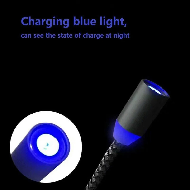 Магнитный USB кабель для быстрой зарядки iPhone 6 7 8 Plus X XS Xiaomi 9 9T Samsung A3 A5 A7 2017 Micro Type