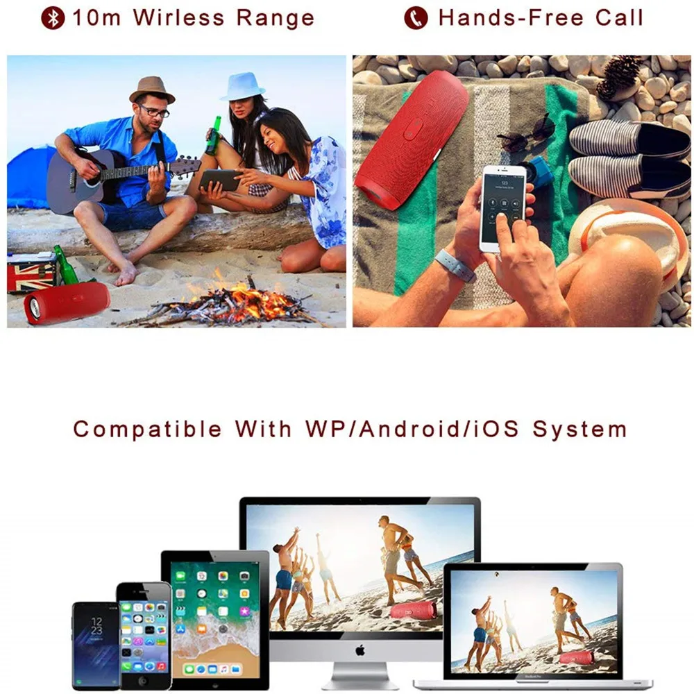 Водонепроницаемая Bluetooth-Колонка HYASIA IPX7 портативная беспроводная перезаряжаемая