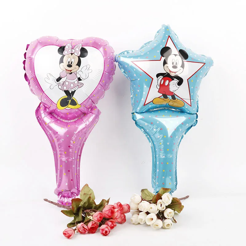 Disney Genuine Mickey Mouse Balloon Hand Stick Aluminum Film Children's Birthday Party Decoration Supplies | Дом и сад