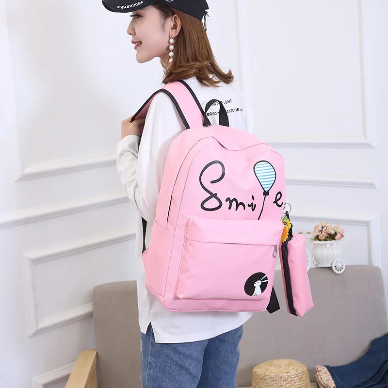 Модные новые женские нейлоновые рюкзаки 4 шт./компл. школьные сумки для девочек и