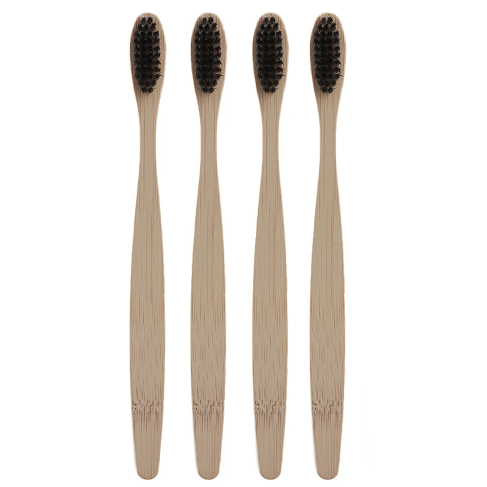 

8pcs Eco-friendly Travel Bamboo Toothbrushes Soft Bristle Oral Care Tooth Brush In Stock