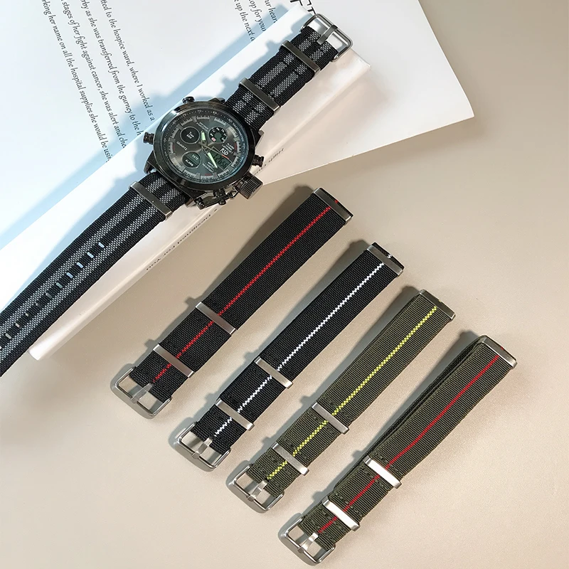 

22 20mm Nylon Band for Samsung Galaxy Watch 3 46mm 42mm Band /Active 2 40mm Strap for Huawei Gear S3 Frontier Classic Bracelet