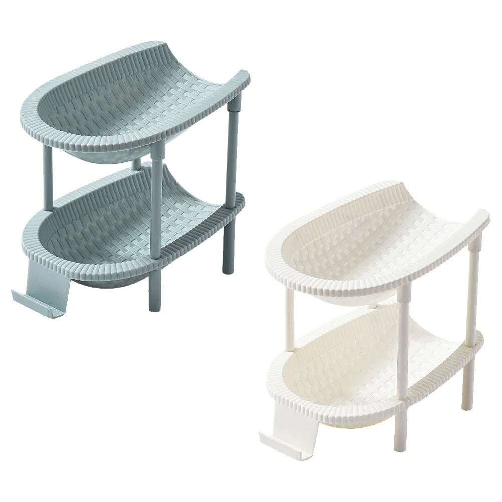 

2pcs Sundries Organizers Storage Holders Double-layer Storage Shelves