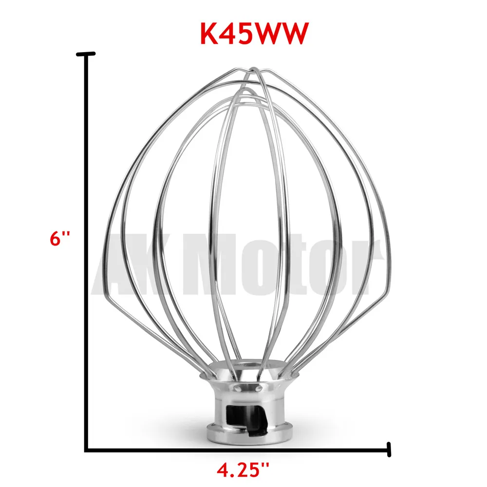 Насадка-миксер для муки торта венчика яйца KitchenAid K45WW KSM15 KSM110 KSM103 KSM75 6 проводов