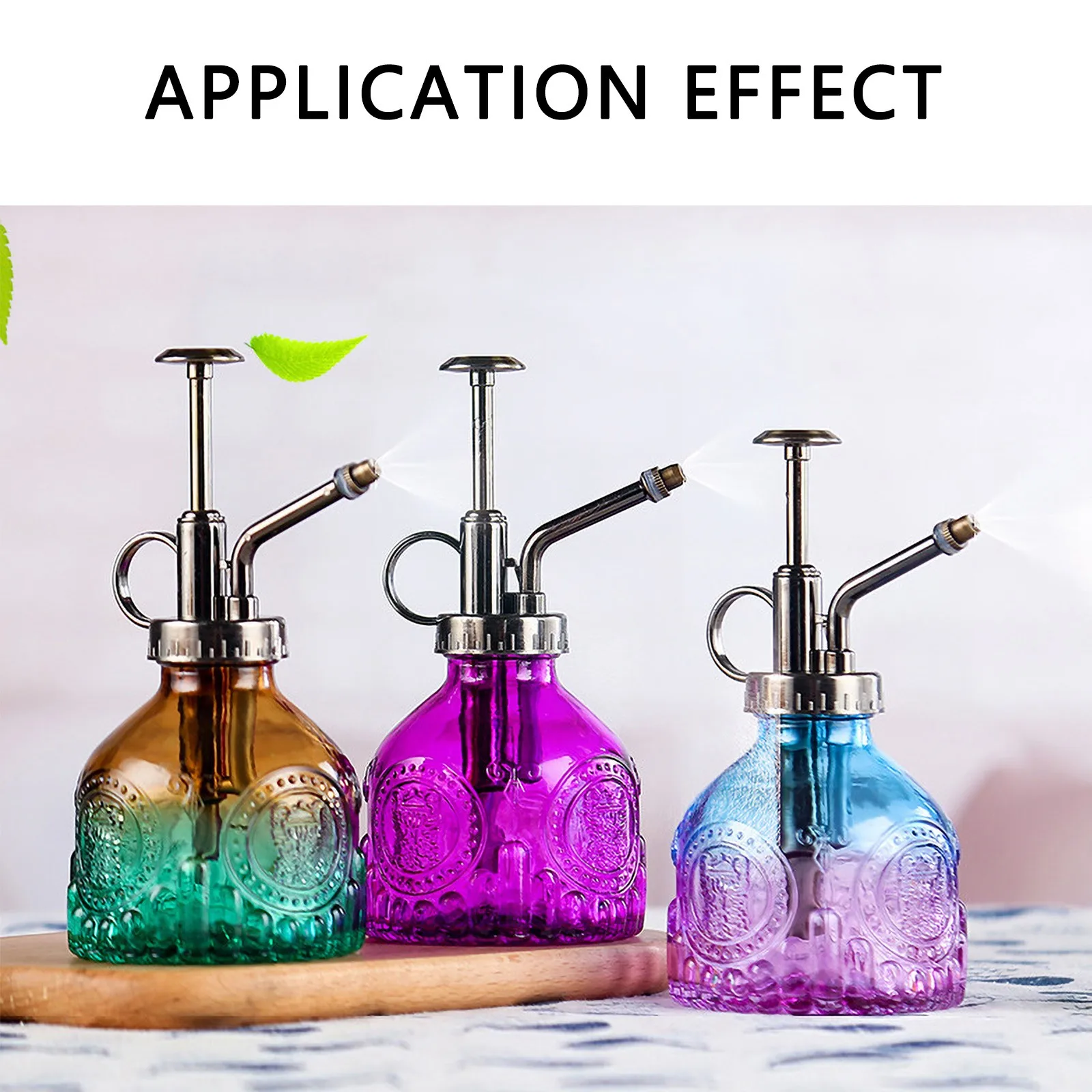 1pc Plant Flower Glass Garden Watering Pot Mister 300ml Water Cans Sprayer Bottle Spray Irrigation Supplies Hairdressing Tool |