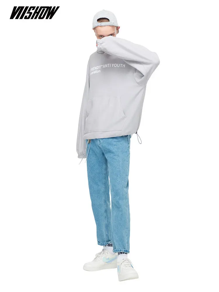 VIISHOW уличная одежда мужские джинсы Homme брендовые повседневные синие для мужчин