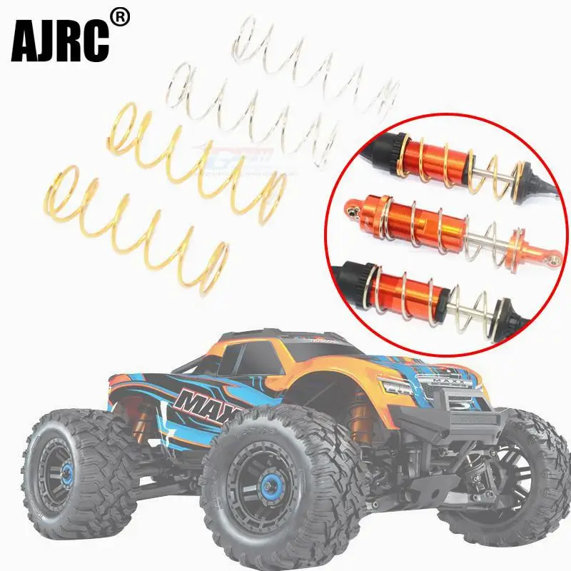 Trax 1/10 MAXX MONSTER TRUCK-89076-4 steel hardened spring front and rear universal bold upgrade suspension spring 8966/8967