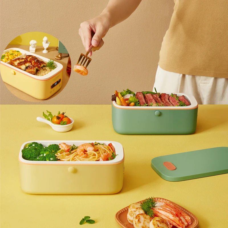 

220V 1L Mini Electric Lunch Meals Heating Box Automatic Portable Fast Heating Electric Rice Cooker Easy Operation For Travel