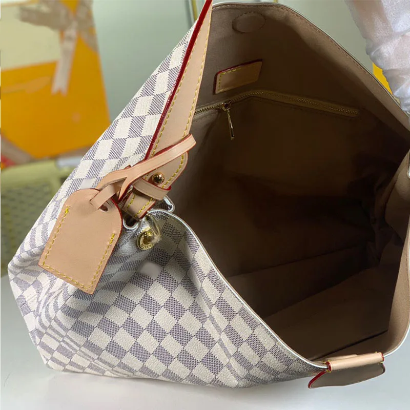 

The new 2021 classic original grid luxury fashion female bag ladies' bag leather female package