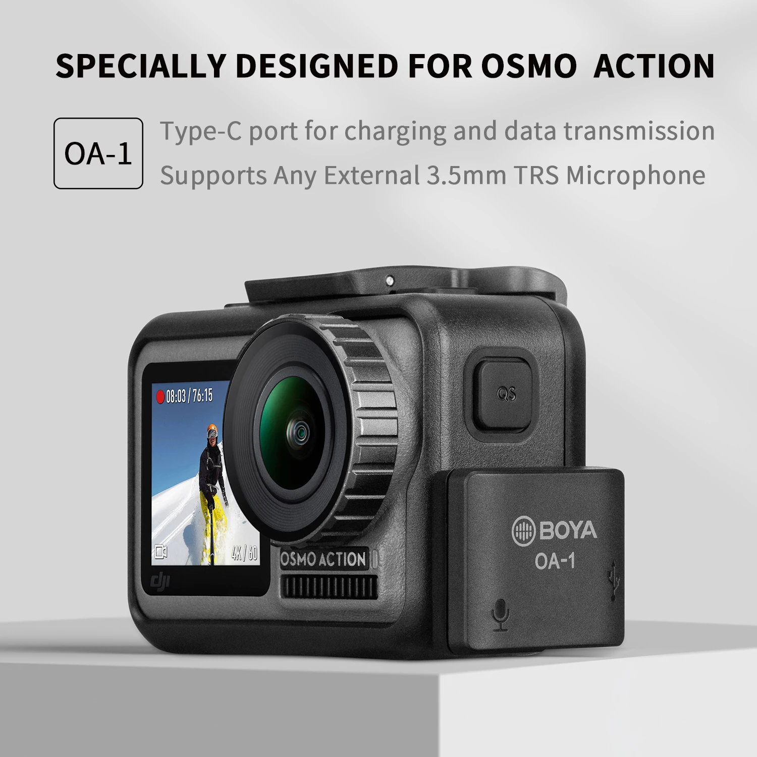 BOYA OA-1 Mini микрофонный аудио адаптер Type-C порт для зарядки и передачи данных