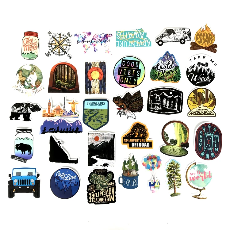 66 шт. походные наклейки с пейзажем на открытом воздухе приключения скалолазание