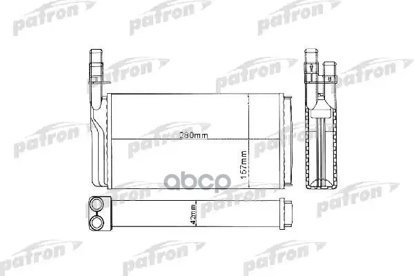 Радиатор Отопителя Alfa Romeo: 164 2.0/2.0t.S./2.5td Fiat: Croma Lancia Thema All 84- PATRON арт. PRS2001 | Автомобили