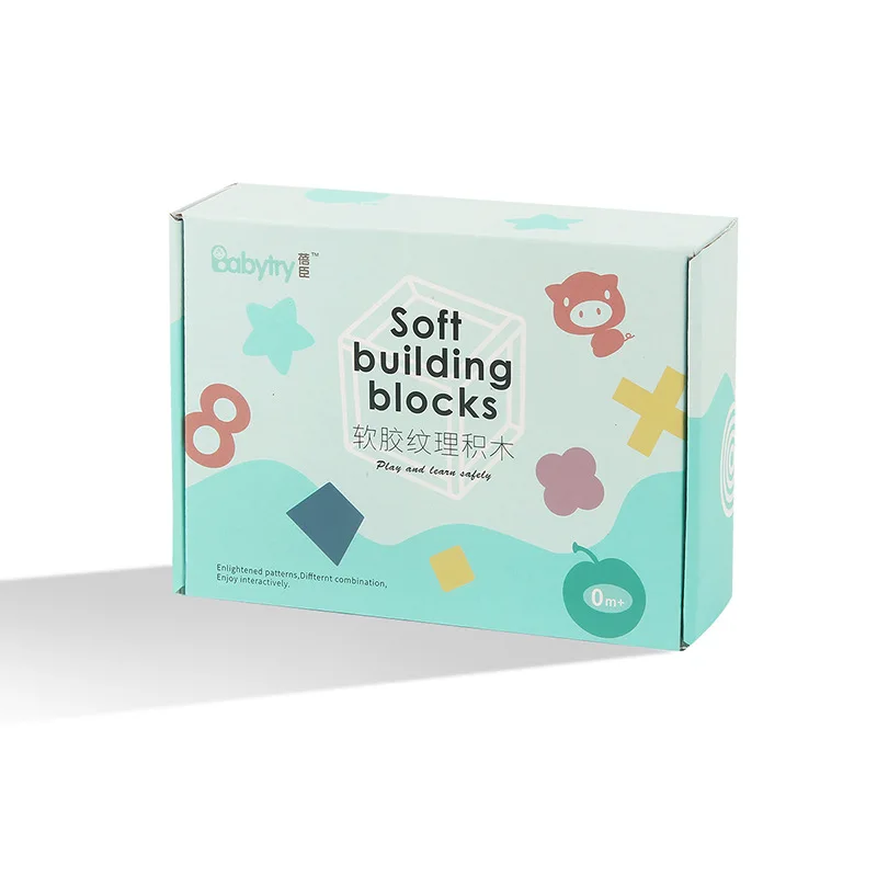 

Children's fight insert BIBI called soft rubber building blocks baby diy baby 0-1 years old early education educational toys