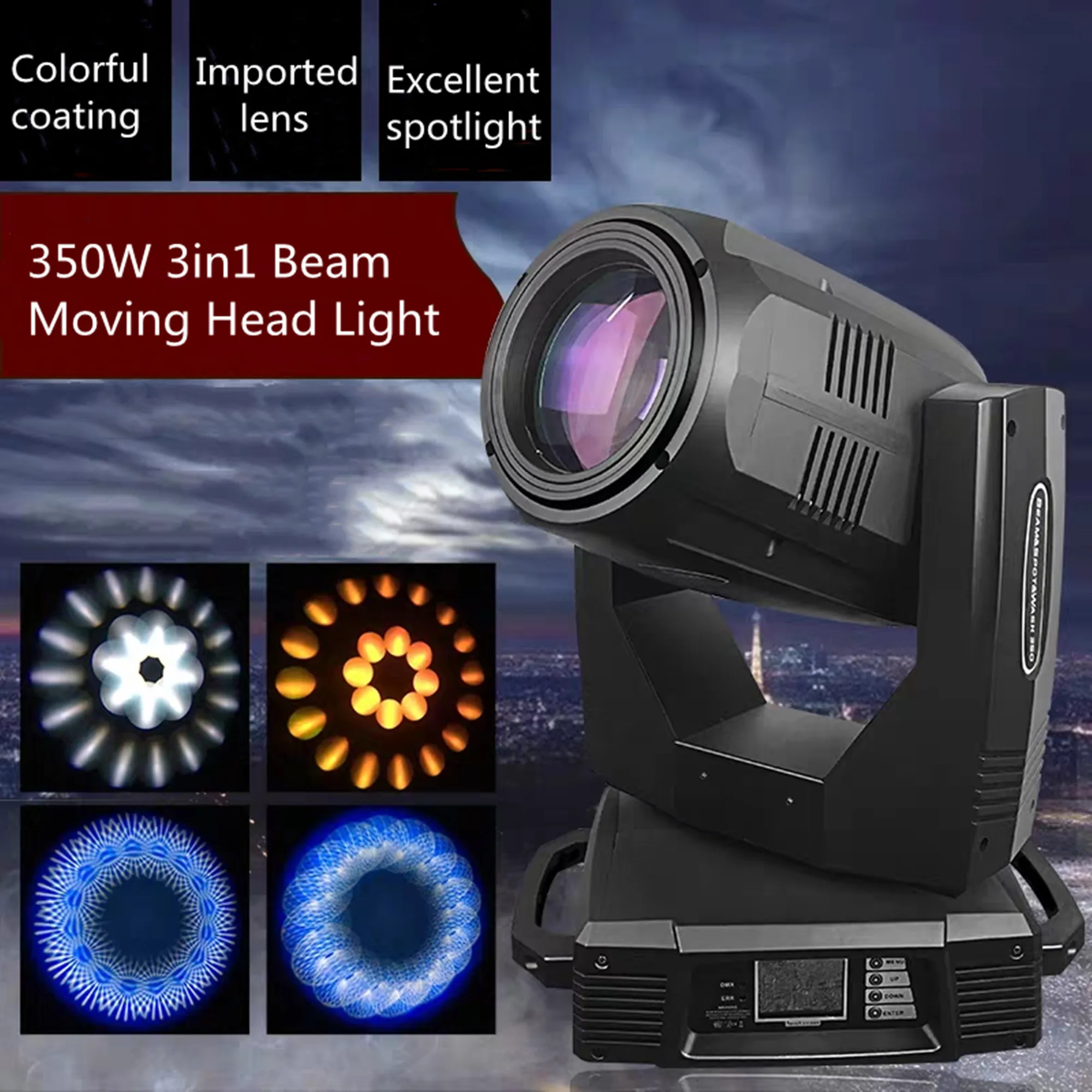 

350W Moving Head Pattern Lights Performance Bar Beam Light Stage Staining Lights Three-in-One Beam Lights