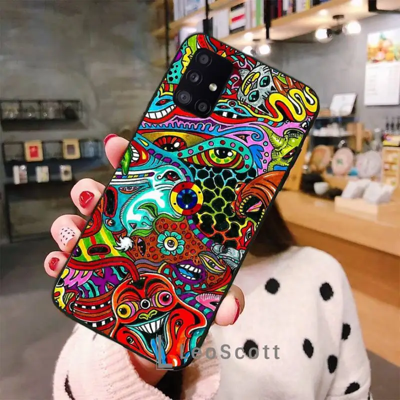 

Colourful Psychedelic Trippy Art Phone Cases For Samsung A50 A51 A71 A31 A21S S8 S9 S10 S20 S21 Plus Fe Ultra 4G 5G