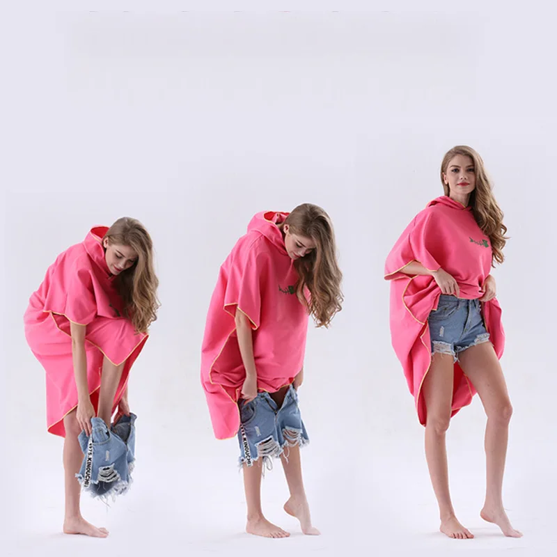 Новый быстрое высыхание изменение халат для ванной Полотенца на открытом